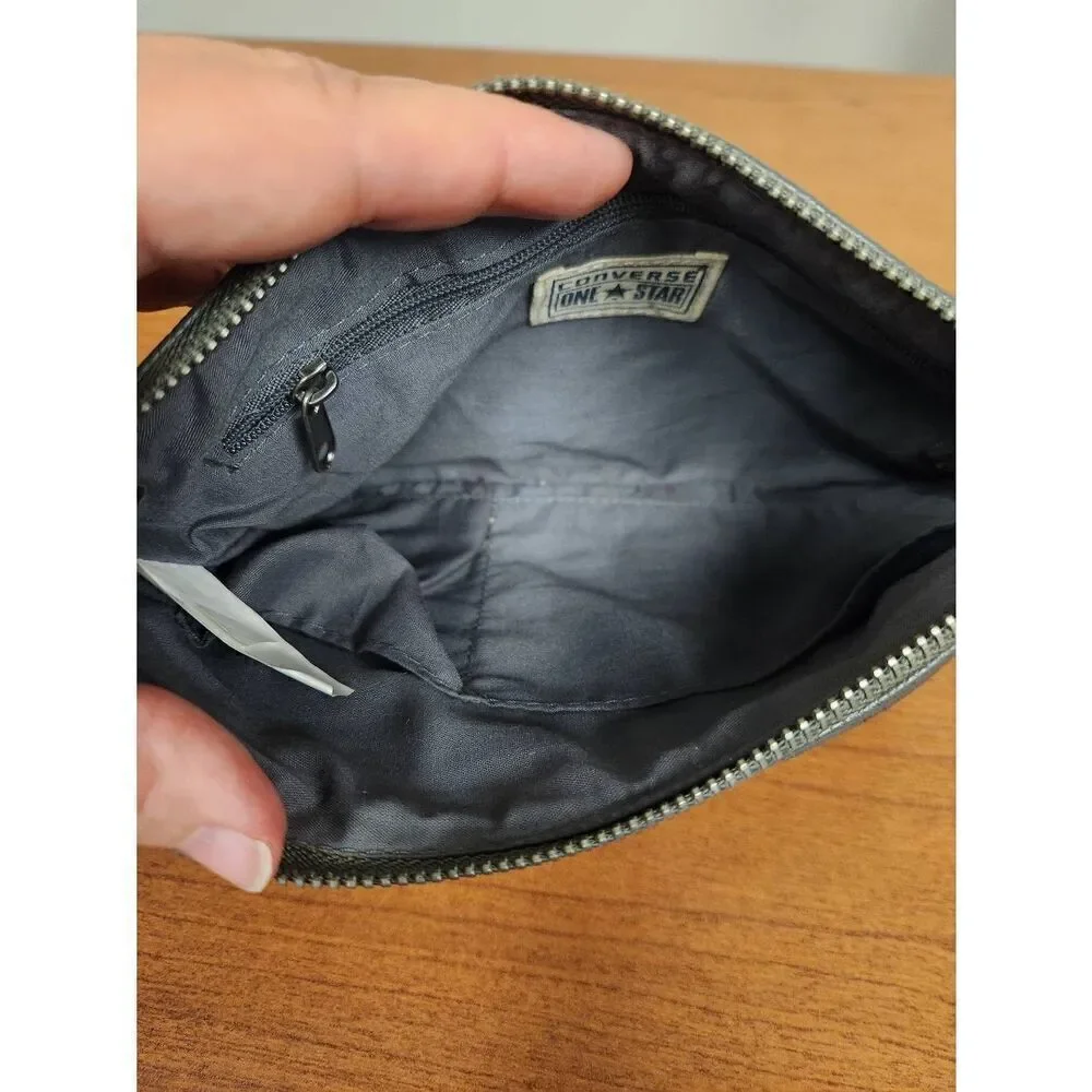 Converse grey Y2K  Wristlet Purse Bag Imperfections See Photos